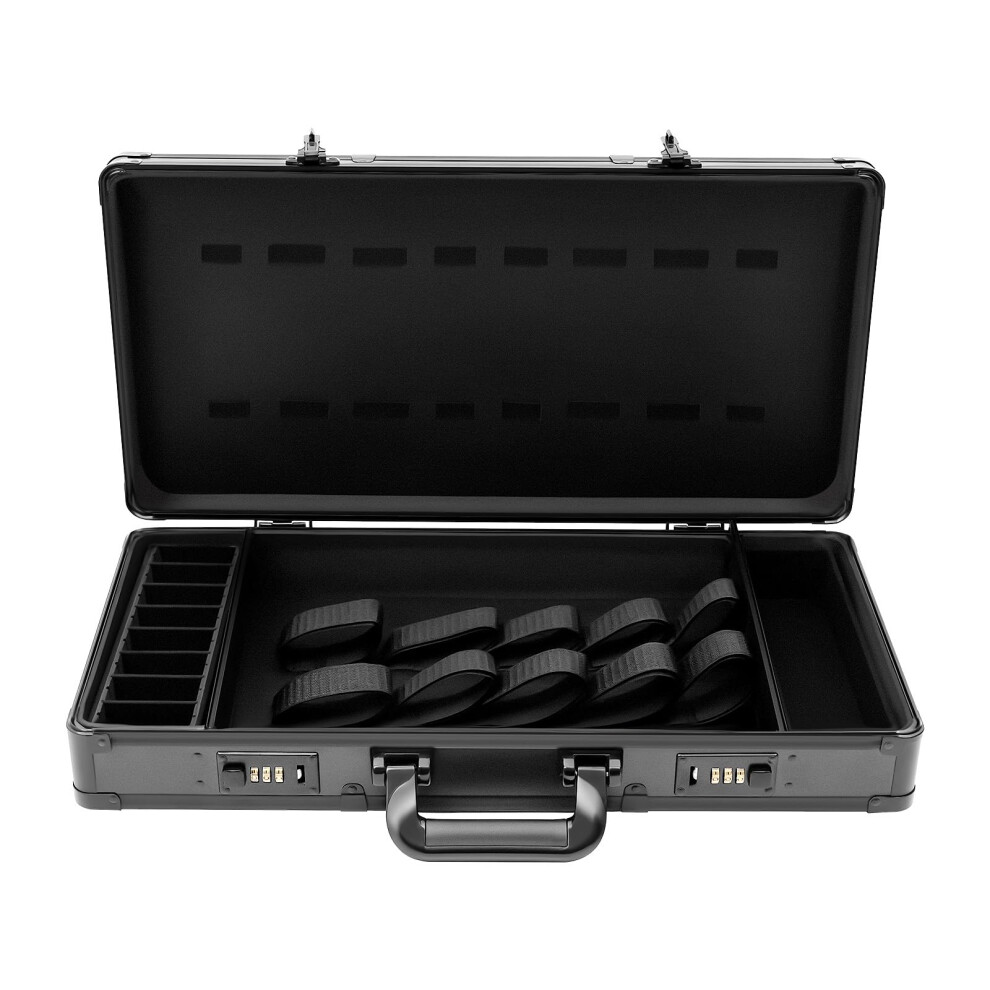Lockable Barber Carrying Case with Large Storage, Aluminum Organizer for Clippers and Scissors