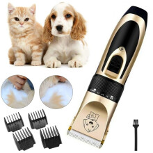 Kit de tosa para animais de estimação, máquina de tosar cães com operação silenciosa, recarregável e sem fio para um desempenho de tosa