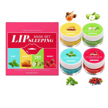 Lip Sleeping Mask Set with 4 Flavors, Overnight Hydrating Treatment for Soft, Smooth, Dry Lips