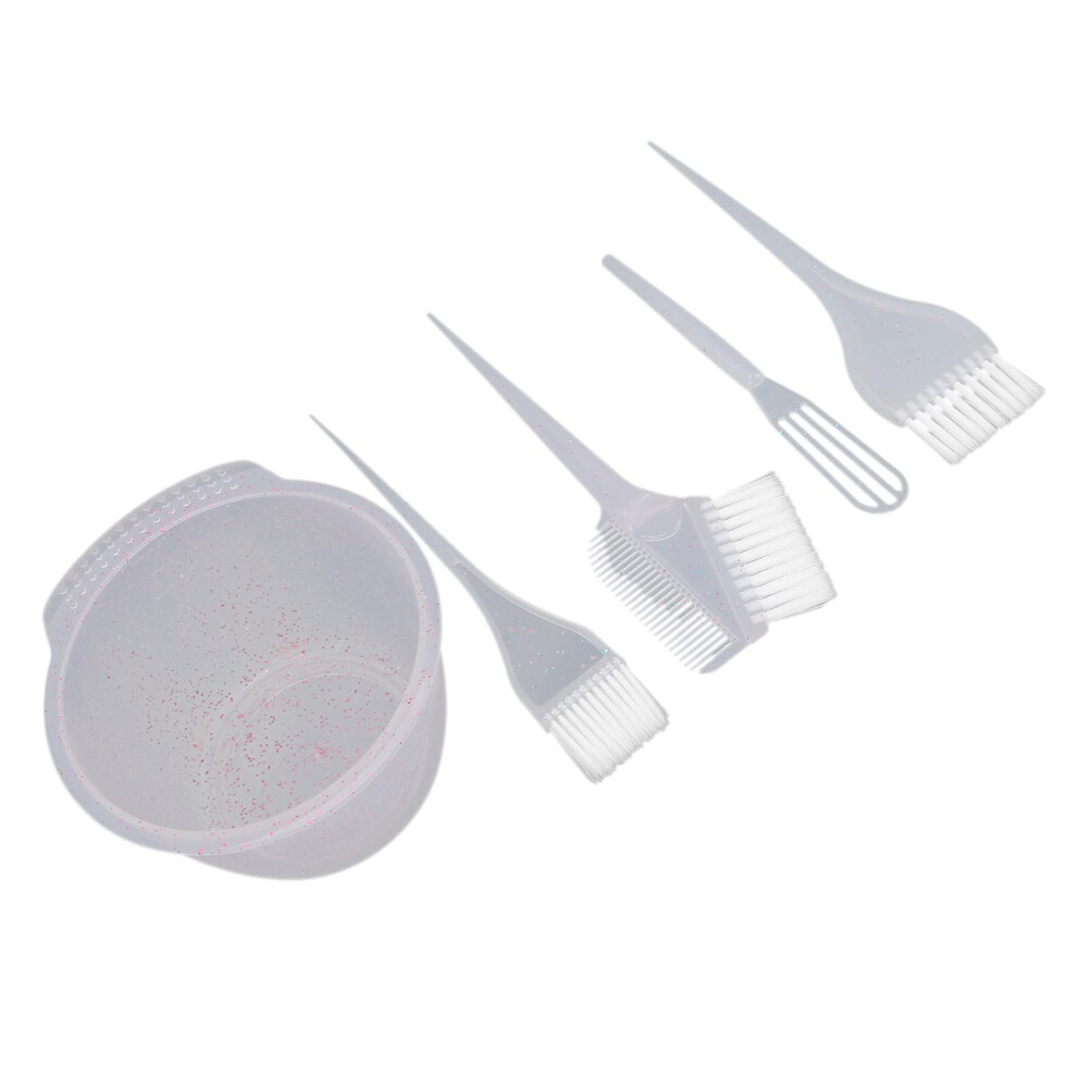 Transparent Hair Dye Mixing Bowl with Ergonomic Handle for Home and Salon Use