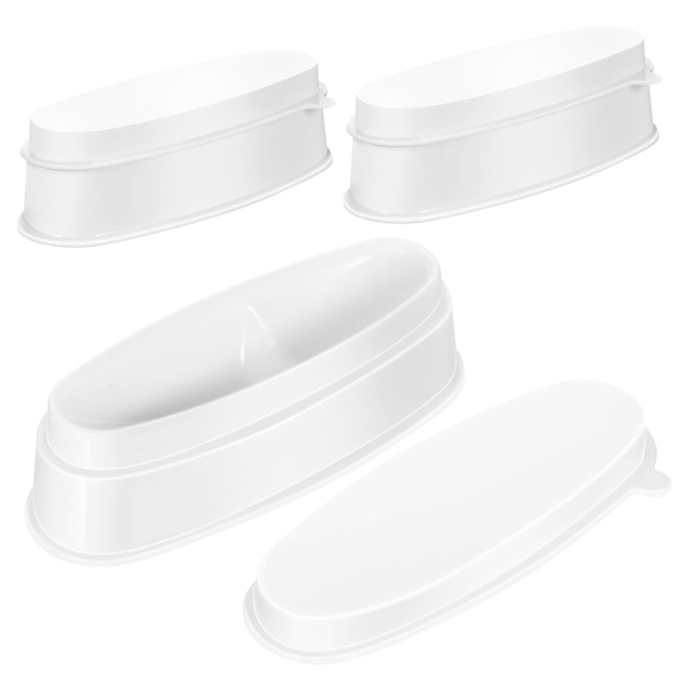 Nail Dip Powder Tray Set for French Manicure, Easy Clean Plastic Dipping Trays for Salon and Home