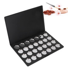 Empty Magnetic Eyeshadow Palette with 28 Round Metal Pans, DIY Custom Makeup for Travel
