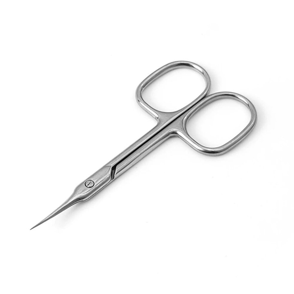 Stainless Steel Grooming Set with Precision Eyebrow Scissors, 3 Piece Nose Hair and Cuticle Kit