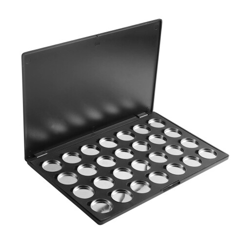 Magnetic Makeup Palette Empty Eyeshadow Case  Compact Travel Design Secure Pan Lock