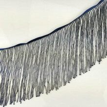 Bead Tube Tassel Lace Trim For Clothes 10cm 15cm Black White Red Fringe Decoration Wedding Dress Dance Costume