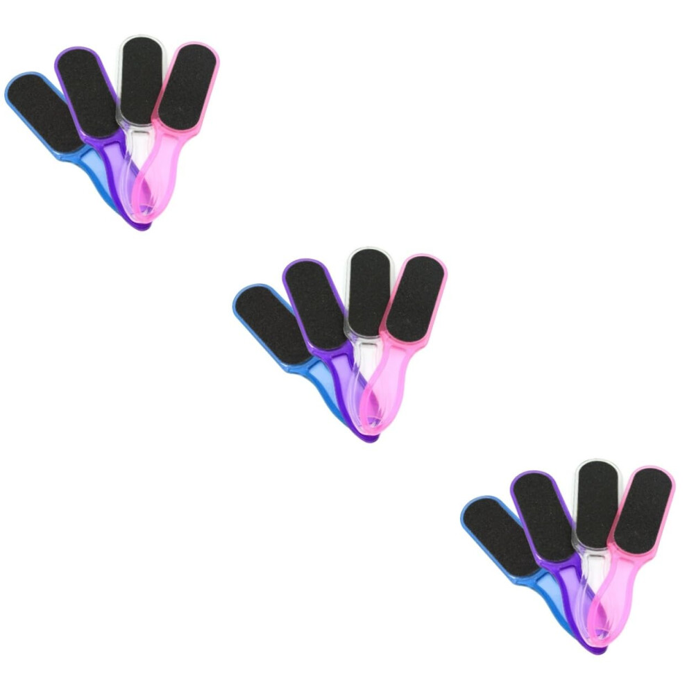12pcs Stainless Steel DoubleSided Foot File Pedicure Tool for Dead Skin and Cracked Heels