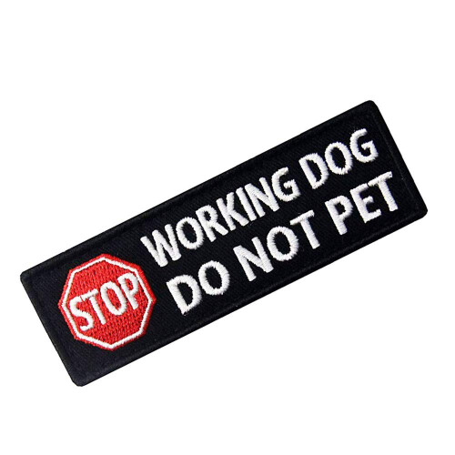 Embroidered Velcro HookandLoop Patch For Small Dog Vests And Harnesses Dont Pet