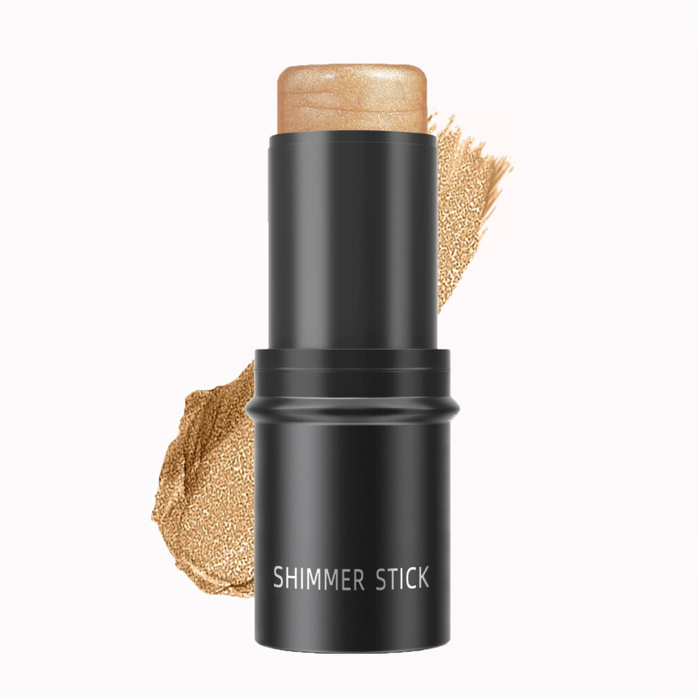 Waterproof MultiUse Makeup Stick for Mature Skin Lips Cheeks Contour Highlighter 03 Brighten