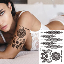 Henna Tattoo Stickers Lace Design for Hands and Feet Temporary Body Art Easy Peel Removal