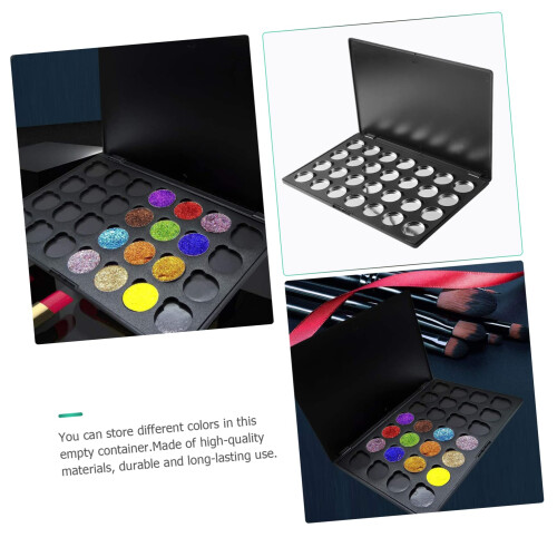 Magnetic Makeup Palette Empty Eyeshadow Case  Compact Travel Design Secure Pan Lock 1