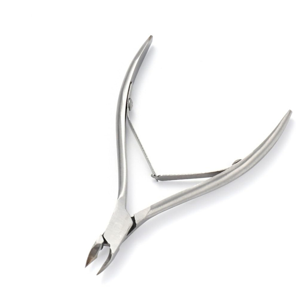 Silver Cuticle Scissors And Nail Nipper Stainless Steel For Precise Trim Manicure Pedicure
