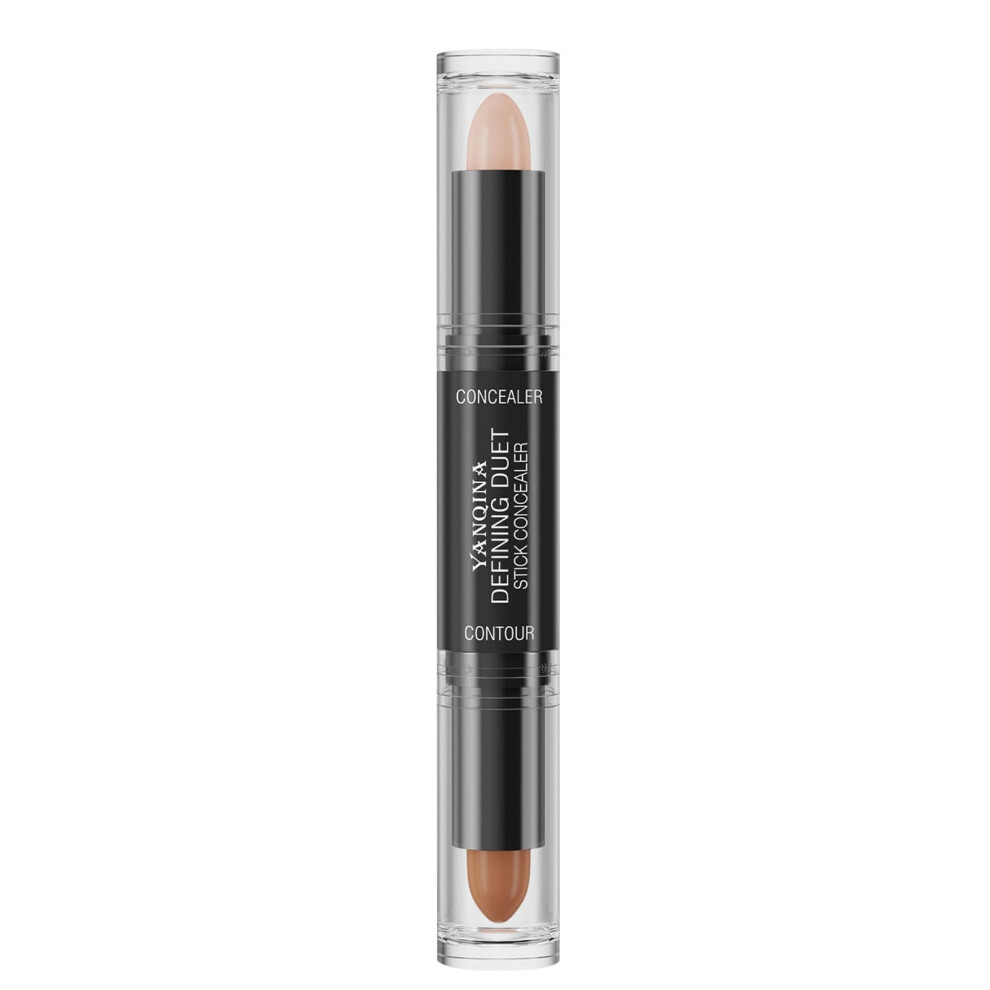 Dual Ended Concealer Stick with Full Coverage Highlighter, 2in1 Contour Makeup Duo