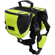 Reflekterende sikkerhetsryggsekk for hund, designet for sikkerhetssadelveske, justerbare stropper med slitesterkt vannavstøtende materiale for