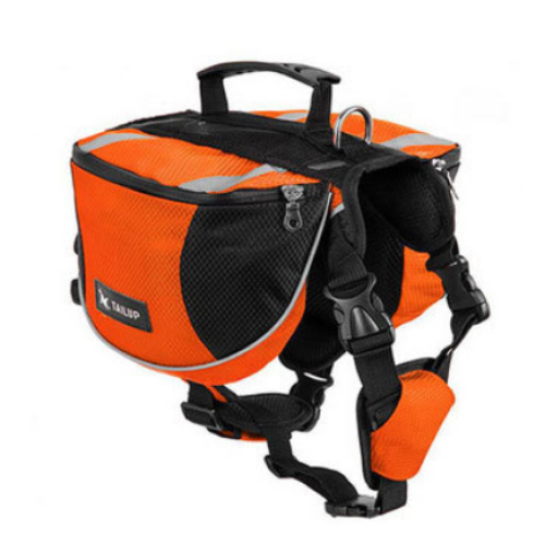 Comfortable Wearing Dog Backpack, Full Adjustable with Reflective Safety, Waterproof Polyester for Running, Hiking