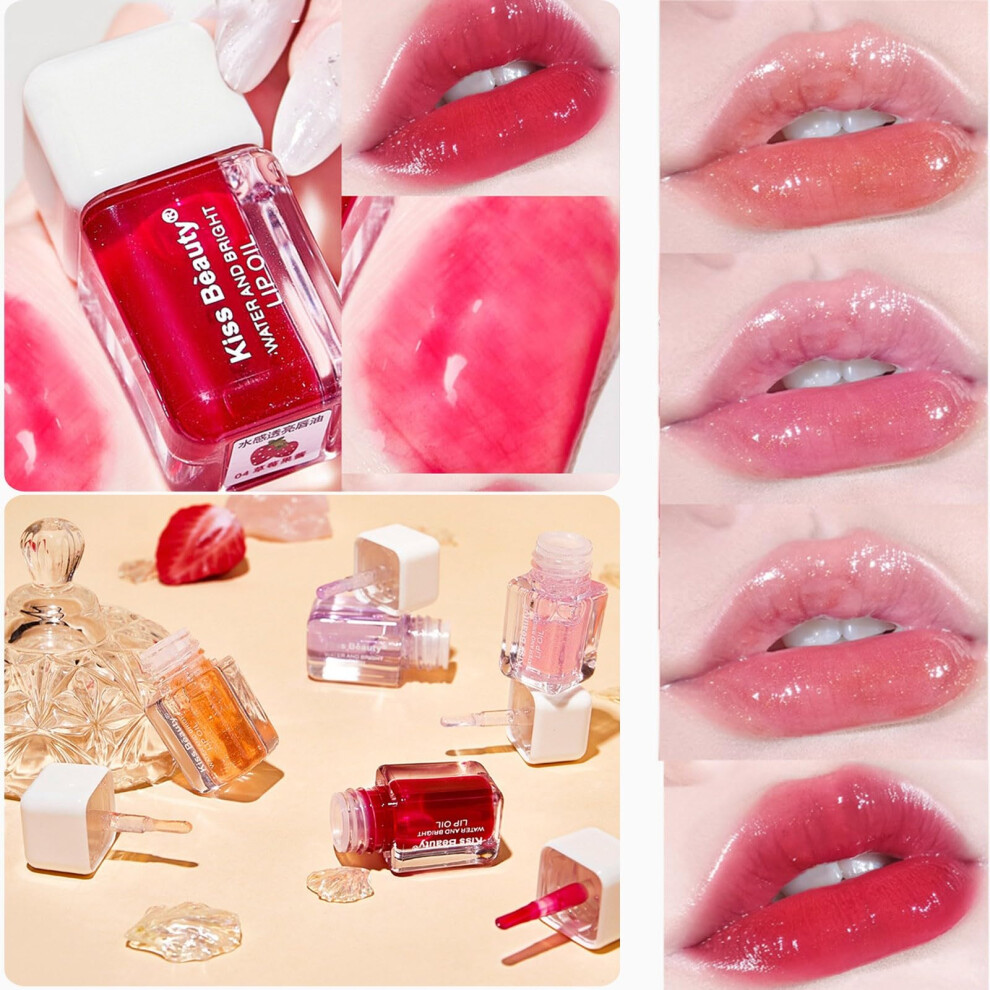 Light Lip Oil Gloss Hydrating Transparent Tinted Gloss Finish Nonsticky Nourishing Lip Care