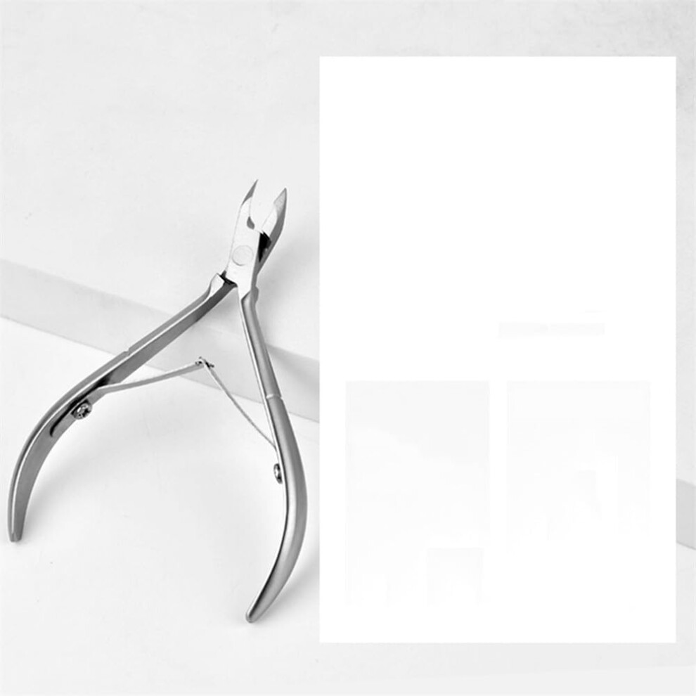 Silver Professional Steel Cuticle Nipper And Scissors With Sharp Precision Blades For Manicure S29a