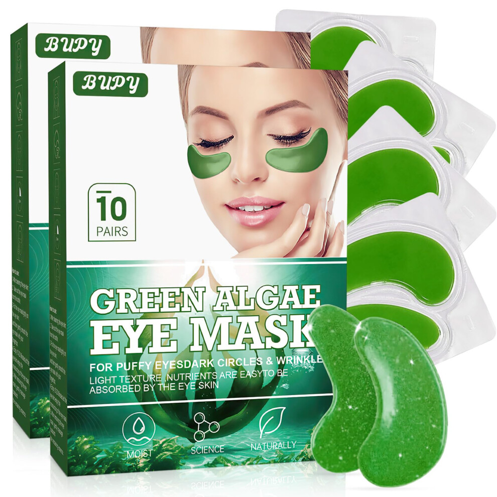 Dark Under Eye Patches 20 Pairs Collagen Hyaluronic Acid For Circles Puffiness Eye Bags Antiaging
