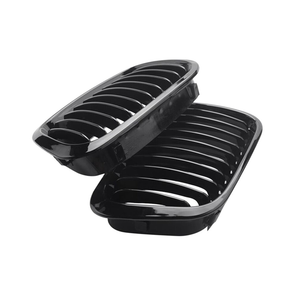 Front Kidney Grills For E46 3 Series 320I 325I 325Xi 323I 4D 4 Door 1998-2001 Gloss 51138208489 51138208490 Black 6133335085115