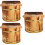 3Sets Practical Wooden Rice Serving Bucket Sushi Mixing Display Bowl 7