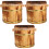 3Sets Practical Wooden Rice Serving Bucket Sushi Mixing Display Bowl 3