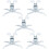 5Pcs Universal Projector Ceiling Wall Bracket Holder Steel White 9