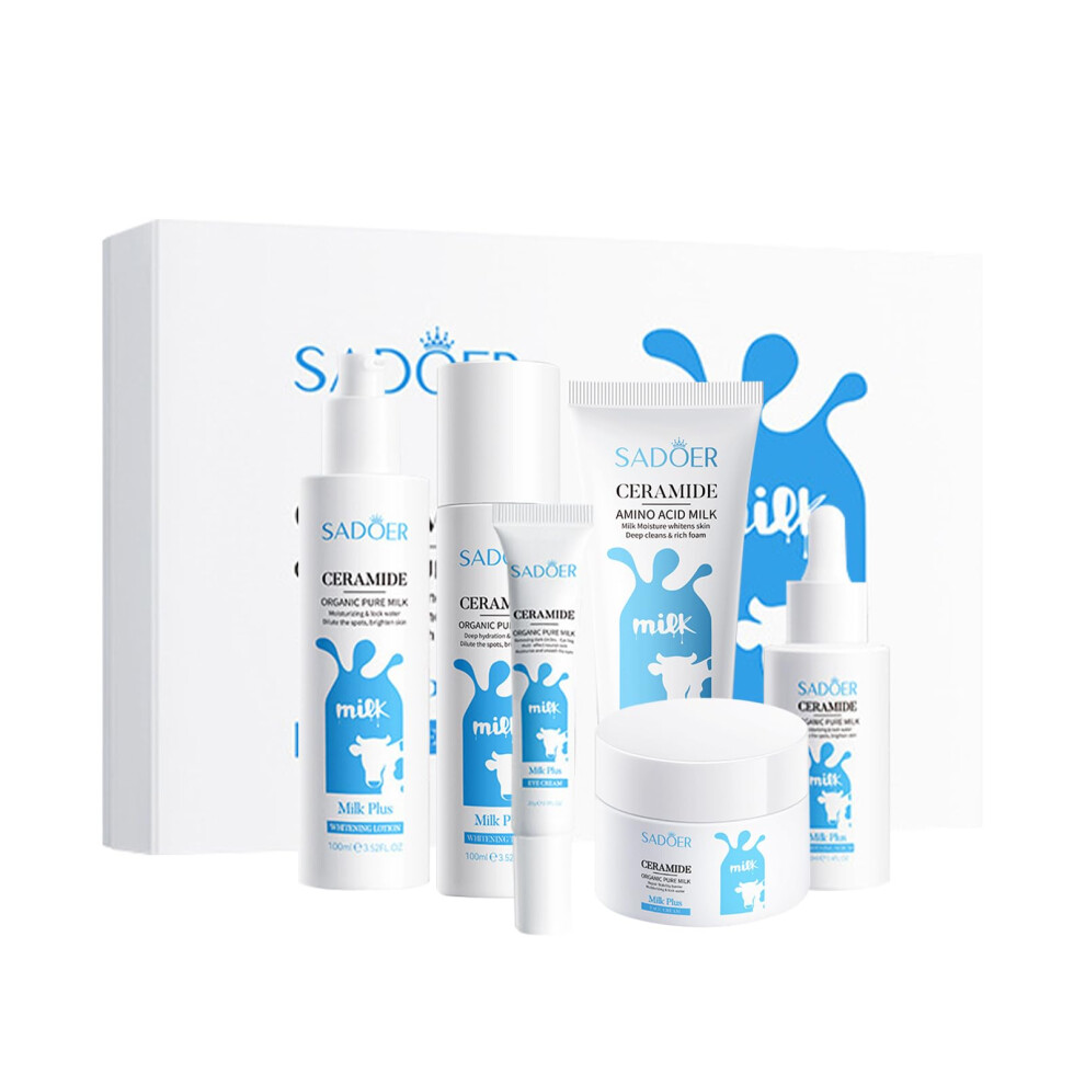 Ceramide Milk Skincare Set 6Piece Hydrating Facial Kit for Radiant and Nourished Skin