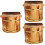3Sets Practical Wooden Rice Serving Bucket Sushi Mixing Display Bowl 6