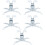 5Pcs Universal Projector Ceiling Wall Bracket Holder Steel White 8