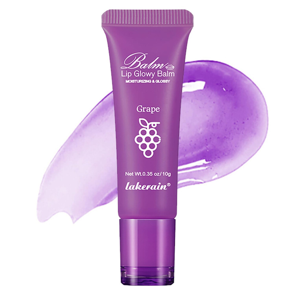 Grape Tinted Lip Balm and Moisturizing Lip Gloss with Shea Butter for Lightweight Daily Hydration