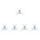 5Pcs Universal Projector Ceiling Wall Bracket Holder Steel White 6