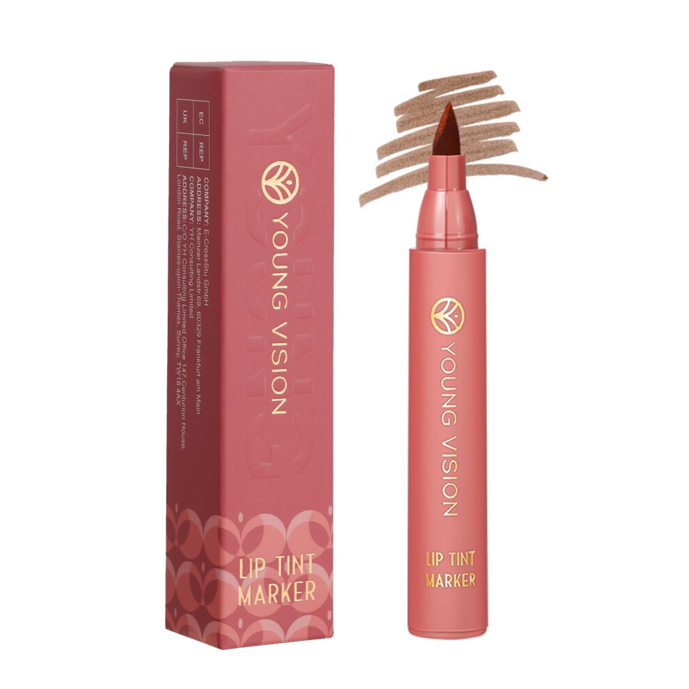 Cream Long Wearing Waterproof Lip Tint Marker, 2In1 Lip Liner And Liquid Matte Lipstick Nude 06