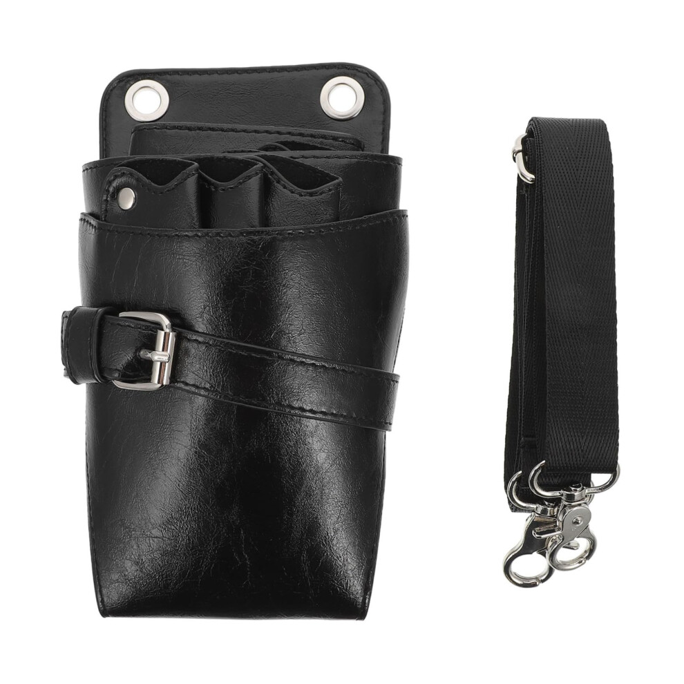 Leather Hairdressing Scissor Pouch Belt With Multipocket Organization For Barber Tools, 2Pcs 9187378295533