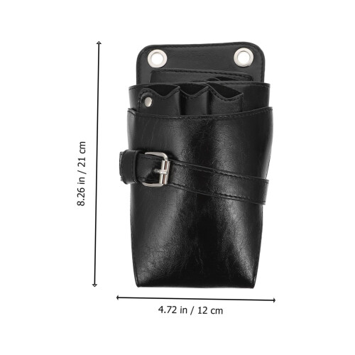 Leather Hairdressing Scissor Pouch Belt with MultiPocket Organization for Barber Tools, 2pcs 2