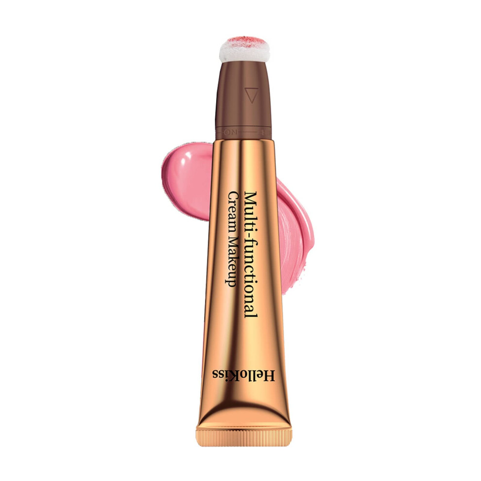 Liquid Bronzer Stick with Cushion Applicator, Dual Ended Contour Highlighter Wand, Long Lasting