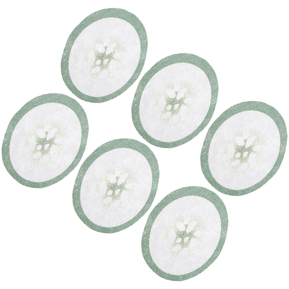 100 Pack Cucumber Shaped Disposable Eye Mask Pads Nonwoven for Spa Facials