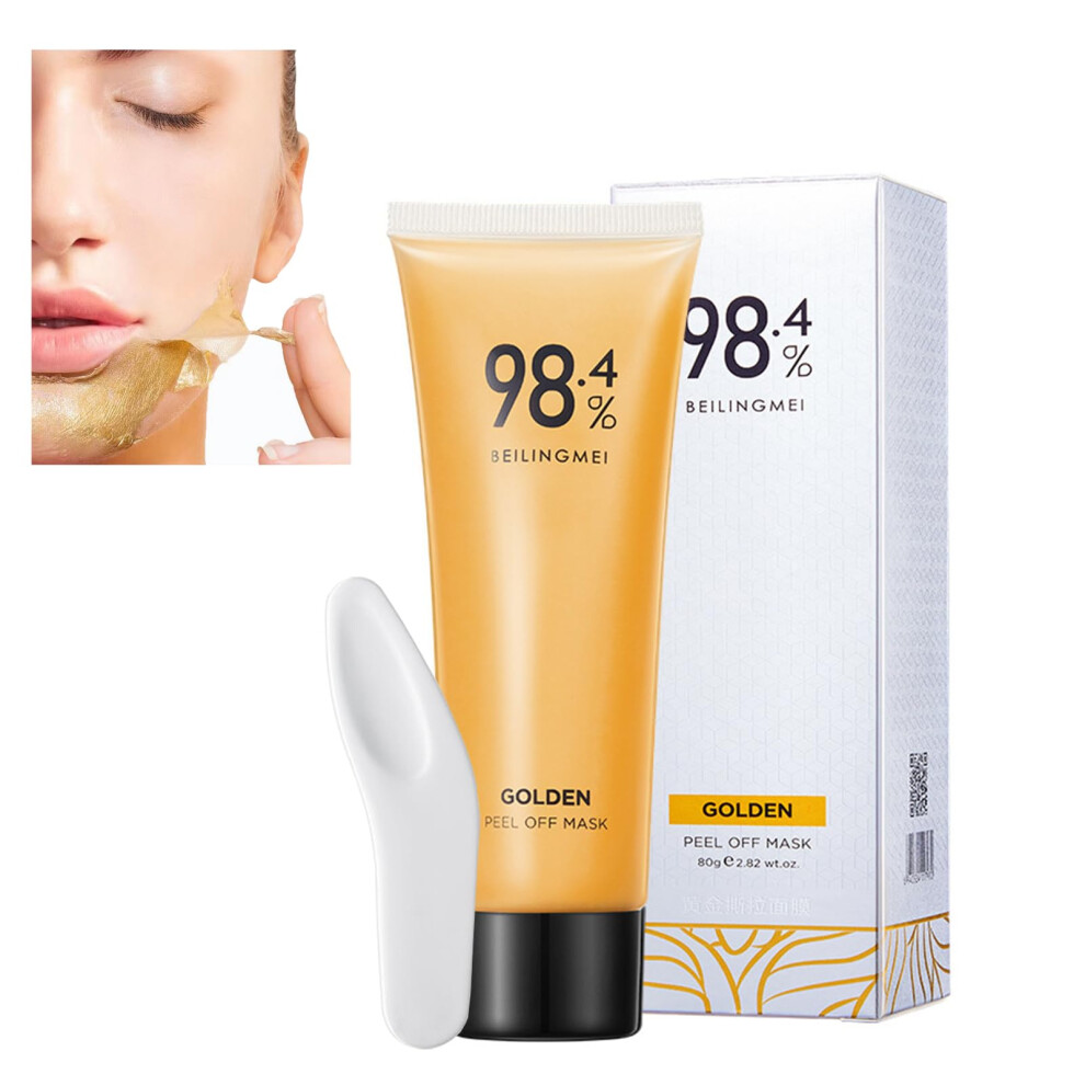 Gold Peel Off Mask For Blackheads And Antiaging Care, 24K Face Mask Deep Hydration 1 Pcs