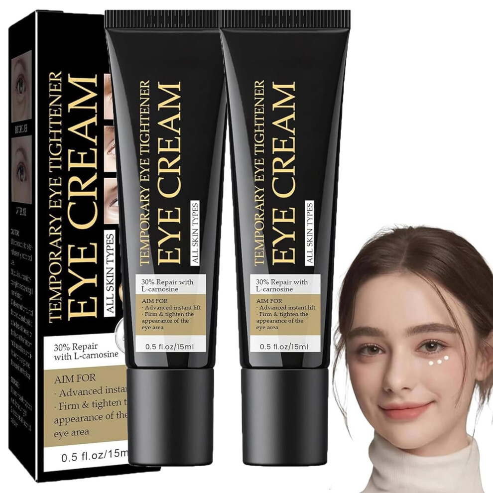 Instant Firming and Lifting Eye Cream for Dark Circles and Puffiness, Deep Hydration Boost, 2PCS