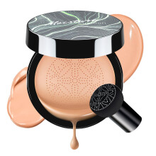 Air Cushion CC Cream Nude with Mushroom Head Foundation, Full Coverage Hydrating Makeup Long Lasting