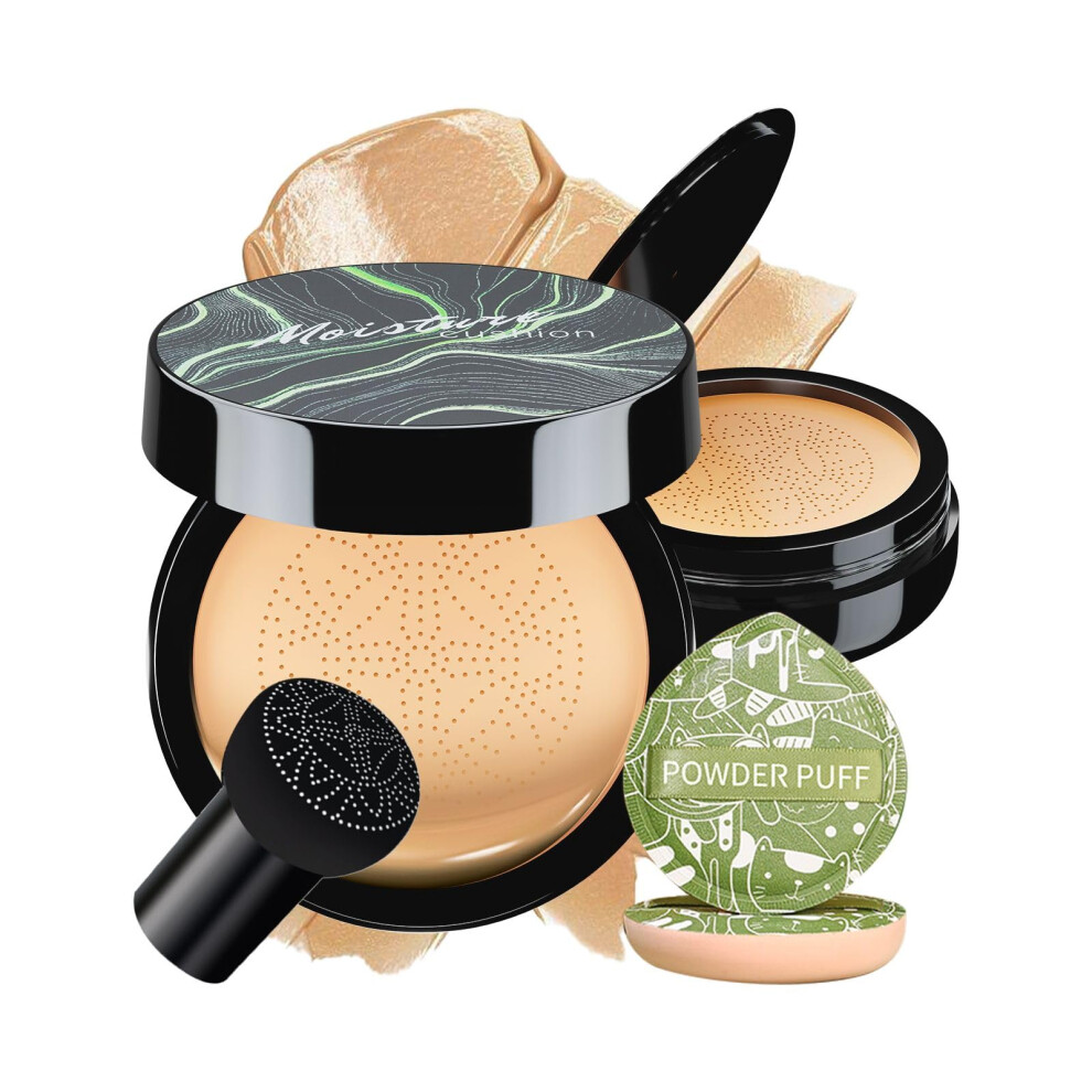 Beige/Cream Buff Cc Foundation With Puff Â Moisturizing Brightening Concealer For Mature Skin