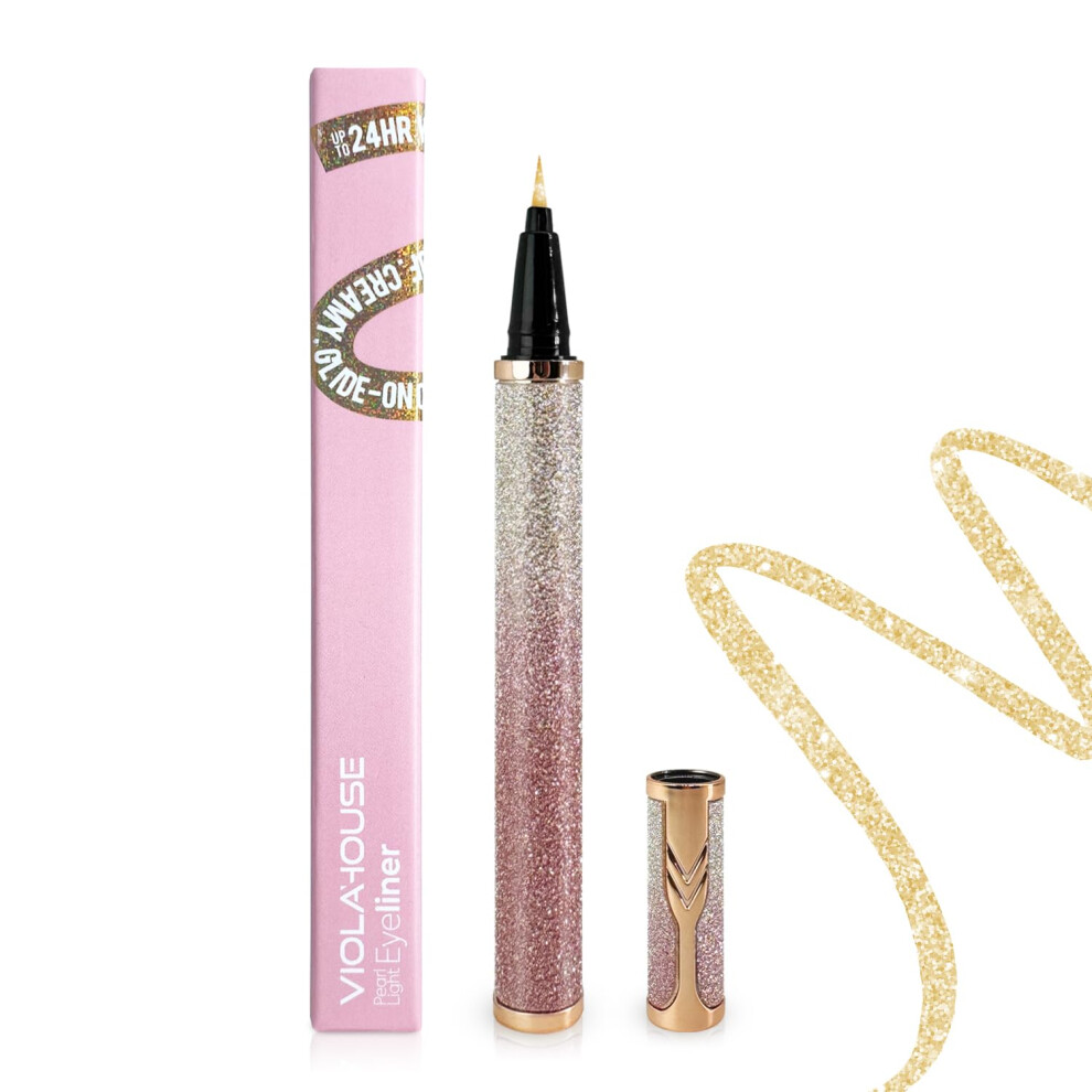 Yellow Waterproof Liquid Eyeliner Pen With Precision Tip, Longlasting Matte Eye Makeup