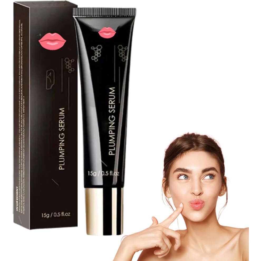 Lip Plumper Serum Oil with Hydrating Gloss for Dry Lips, Instant Plump and NonSticky Shine (1pcs)
