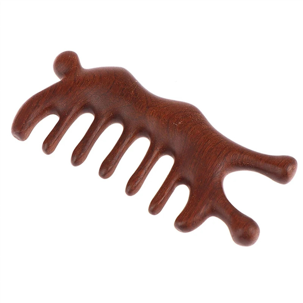 Unisex Sandalwood Hair Comb Antistatic Wooden Scalp Massage Tool For Detangling And Travel Size