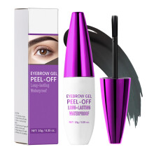 Waterproof Peel Off Eyebrow Tint Grey Brown Long Lasting Tattoo Gel Easy Application 1 Pack