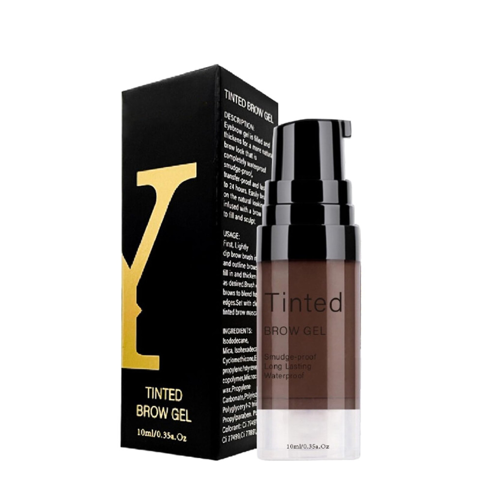 Dark/Gray Waterproof Eyebrow Gel, Long Lasting Smudge Proof Brow Makeup, Quick Dry Natural Finish