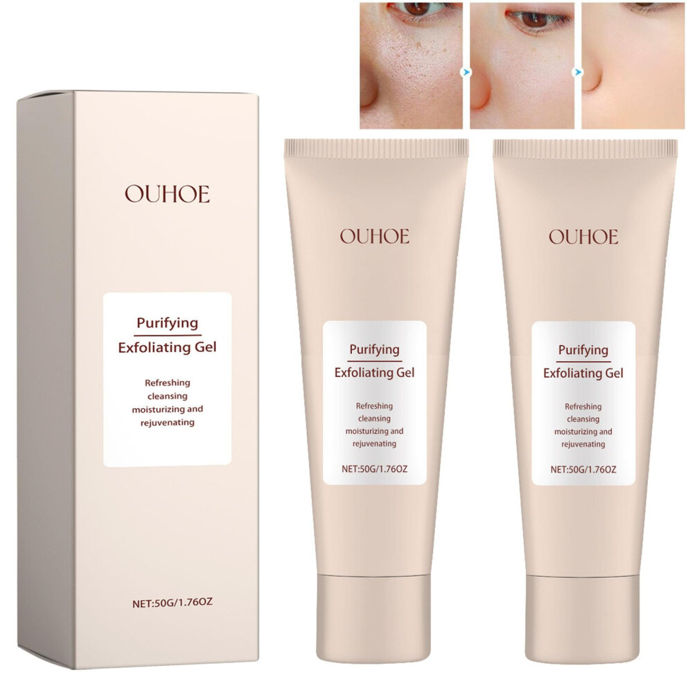Exfoliating Face and Body Scrub with Vitamin C Brightening, Deep Cleansing Gel, 50g (2pcs)