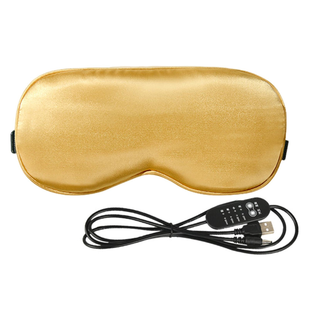 Light/Brown Usb Heated Eye Mask With Adjustable Heat And Timer For Dry Eyes, Sleep And Relaxation,