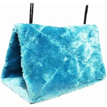 Amaca in peluche Secure Haven, nido caldo portatile da appendere per uccelli per un riposo accogliente, ideale per parrocchetti, calopsitte, conuri,
