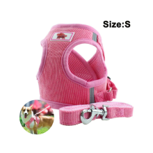 Huisdieraccessoire: Puppyharnas en -lijnset, ontsnappingsbestendig, comfortabel passend anti-trekvest, reflecterende strepen, snel aan/uit