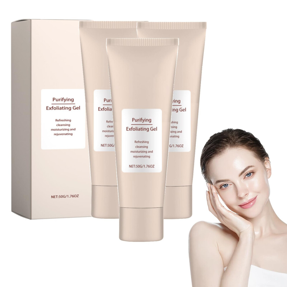Exfoliating Face Scrub and Body Gel 3PCS Deep Cleansing Gentle Moisturizing for Smooth Skin