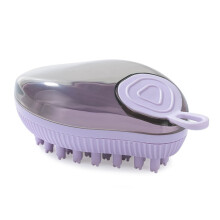 A escova de banho Pet's Dream Grooming Companion, para uso seco e molhado, com shampoo recarregável, transforma a hora do banho em um momento